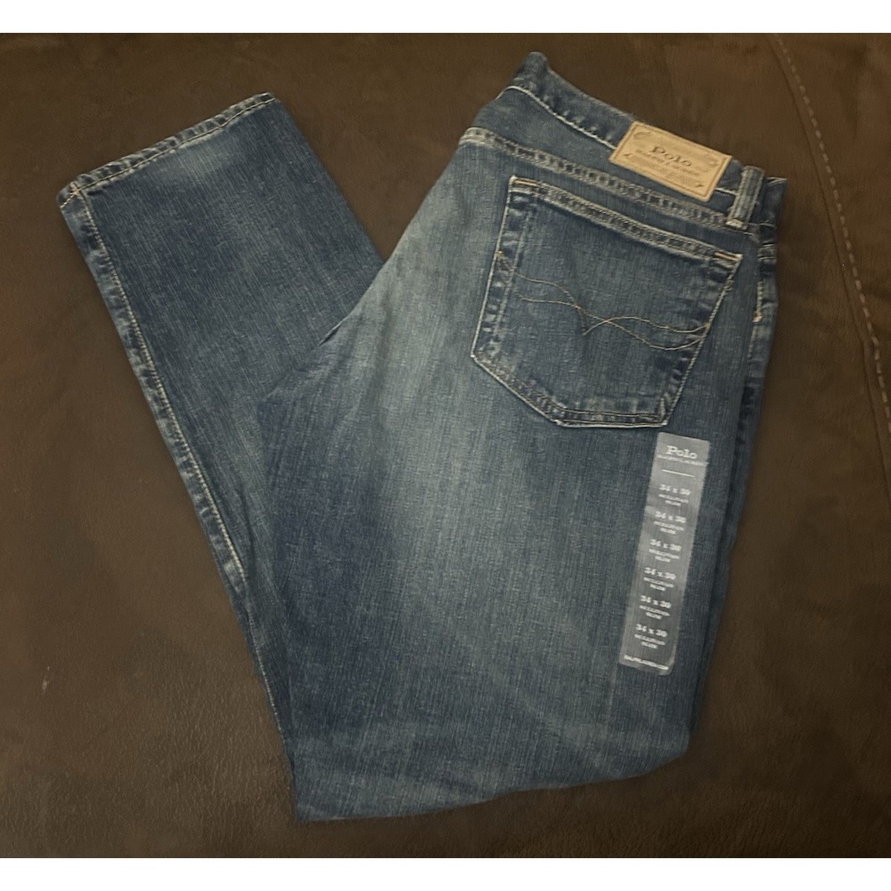 Polo Ralph Lauren Sullivan Slim Jeans Mens 34X30  Blue Stretch Denim